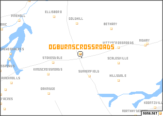 map of Ogburns Crossroads