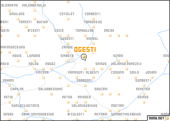 map of Ogeşti