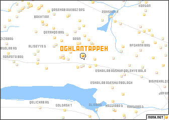 map of Oghlān Tappeh