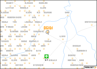 map of Ogidi