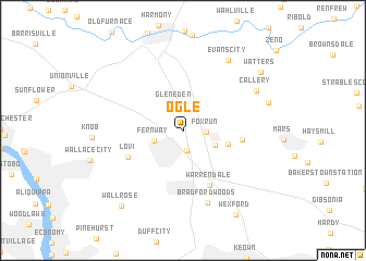 map of Ogle