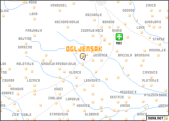 map of Ogljenšak