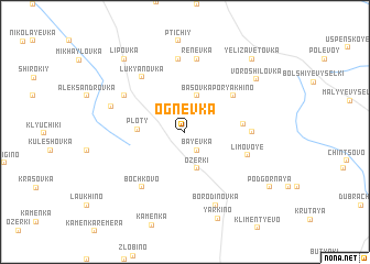 map of Ognëvka