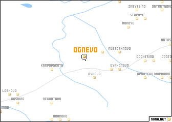 map of Ognëvo