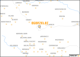 map of Ogorzelec