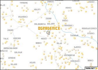 map of Ograđenice