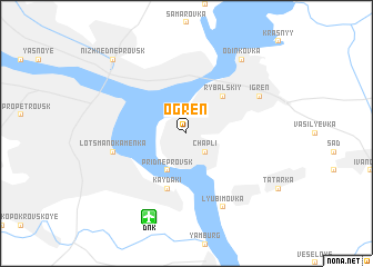 map of Ogrenʼ