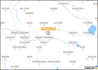 map of Ogródki