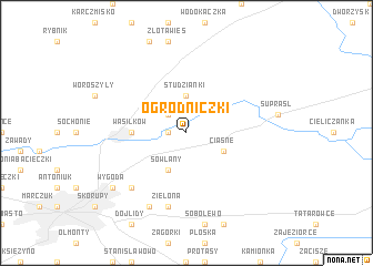 map of Ogrodniczki