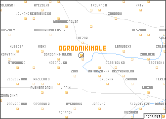 map of Ogrodniki Małe