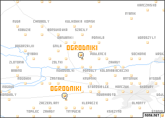 map of Ogrodniki