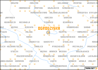 map of Ogrodziska