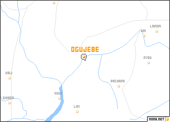 map of Ogujebe