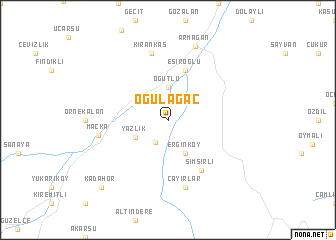 map of Oğulağaç