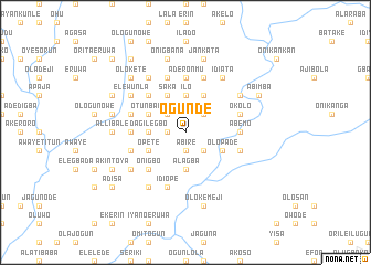 map of Ogunde