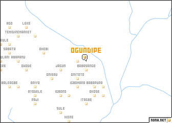 map of Ogundipe