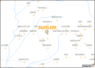 map of Ogunlere