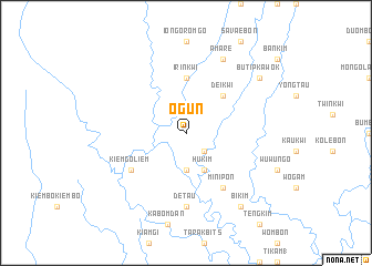 map of Ogun