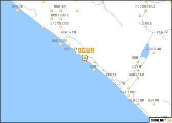 map of Ogun