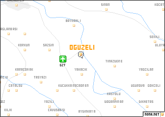 map of Oğuzeli