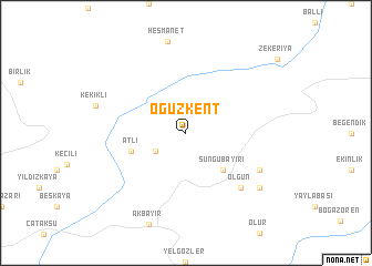 map of Oğuzkent
