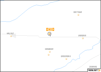 map of Ohio