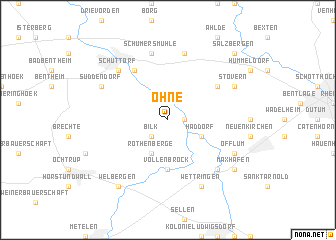 map of Ohne