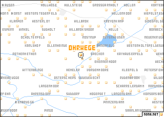 map of Ohrwege