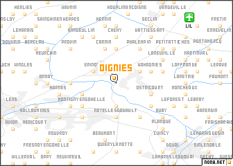 map of Oignies