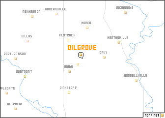 map of Oil Grove