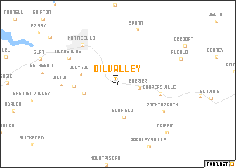 map of Oil Valley