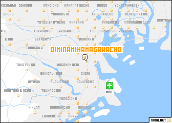 map of Ōi-Minamihamagawachō