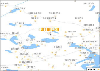 map of Oitbacka