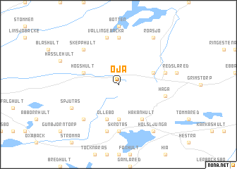 map of Öja