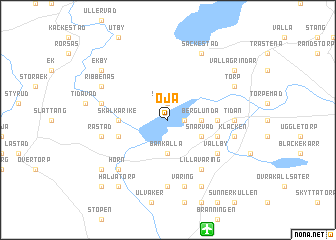 map of Öja