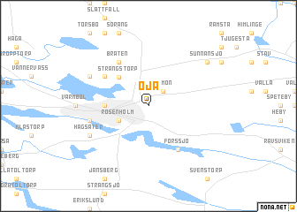 map of Öja