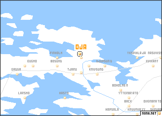 map of Öja