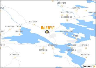 map of Öjebyn