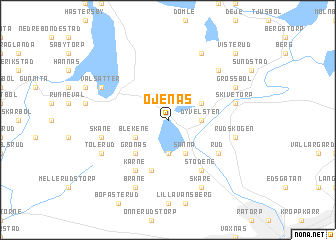 map of Öjenäs