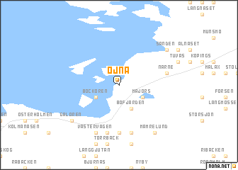 map of Öjna