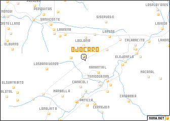 map of Ojo Caro