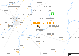 map of Ojo de Agua Caliente