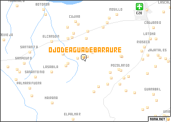 map of Ojo de Agua de Baraure