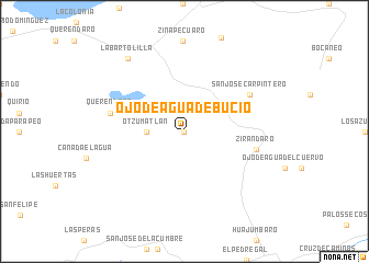 map of Ojo de Agua de Bucio