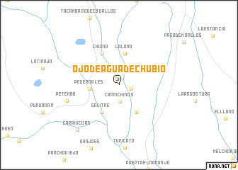 map of Ojo de Agua de Chubio