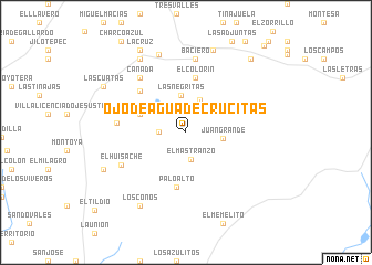 map of Ojo de Agua de Crucitas