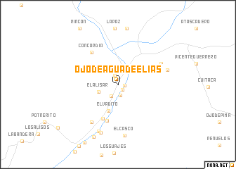 map of Ojo de Agua de Elías