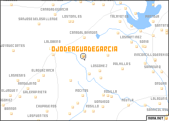 map of Ojo de Agua de Garcia