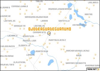 map of Ojo de Agua de Guanumo