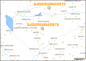map of Ojo de Agua de Nieto